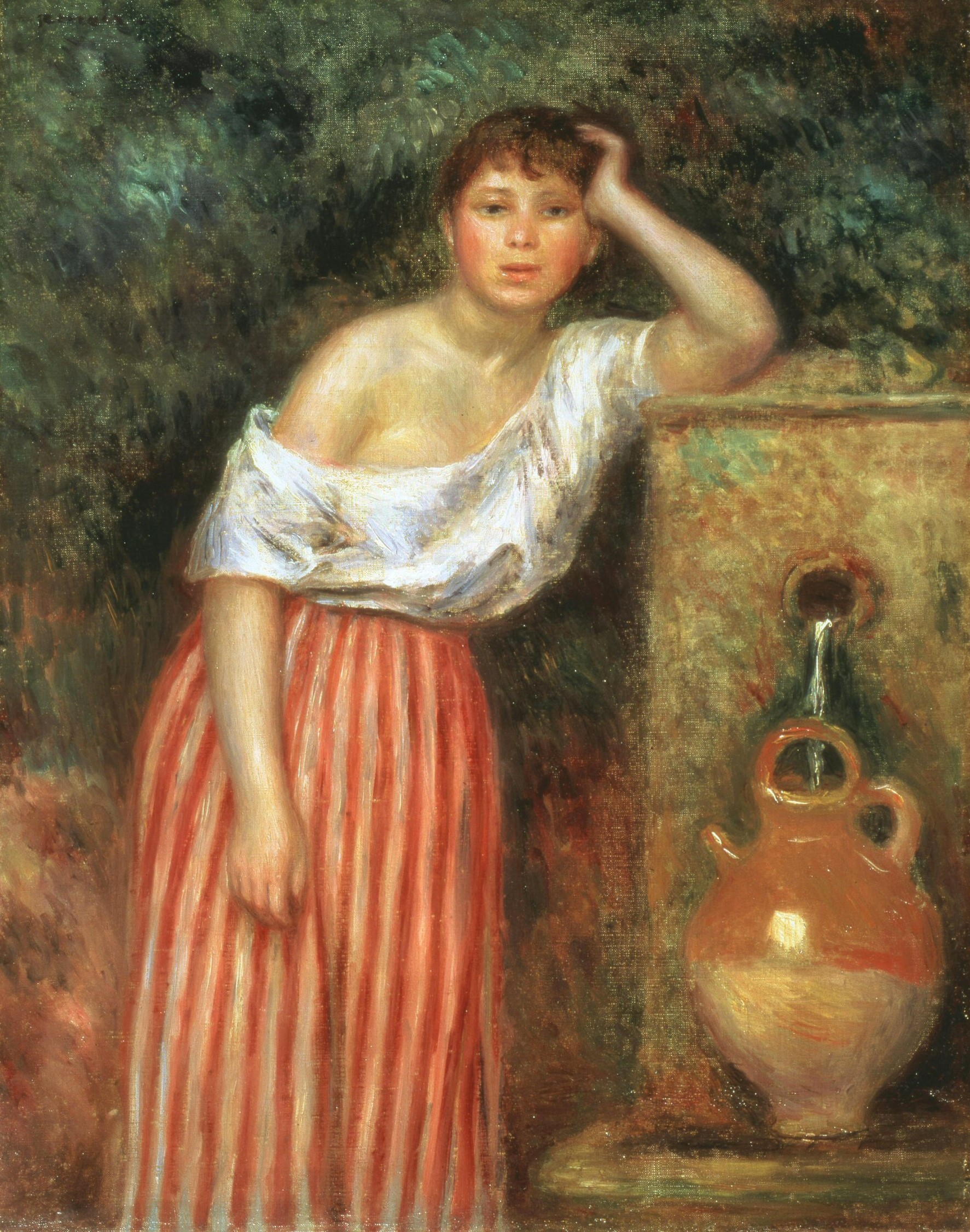 オーギュスト・ルノワール《泉のそばの少女》1887年　笠間日動美術館蔵