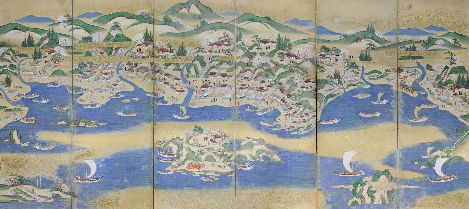 小玉貞良《江差屏風》1751～64年（宝暦年間）　当館蔵
