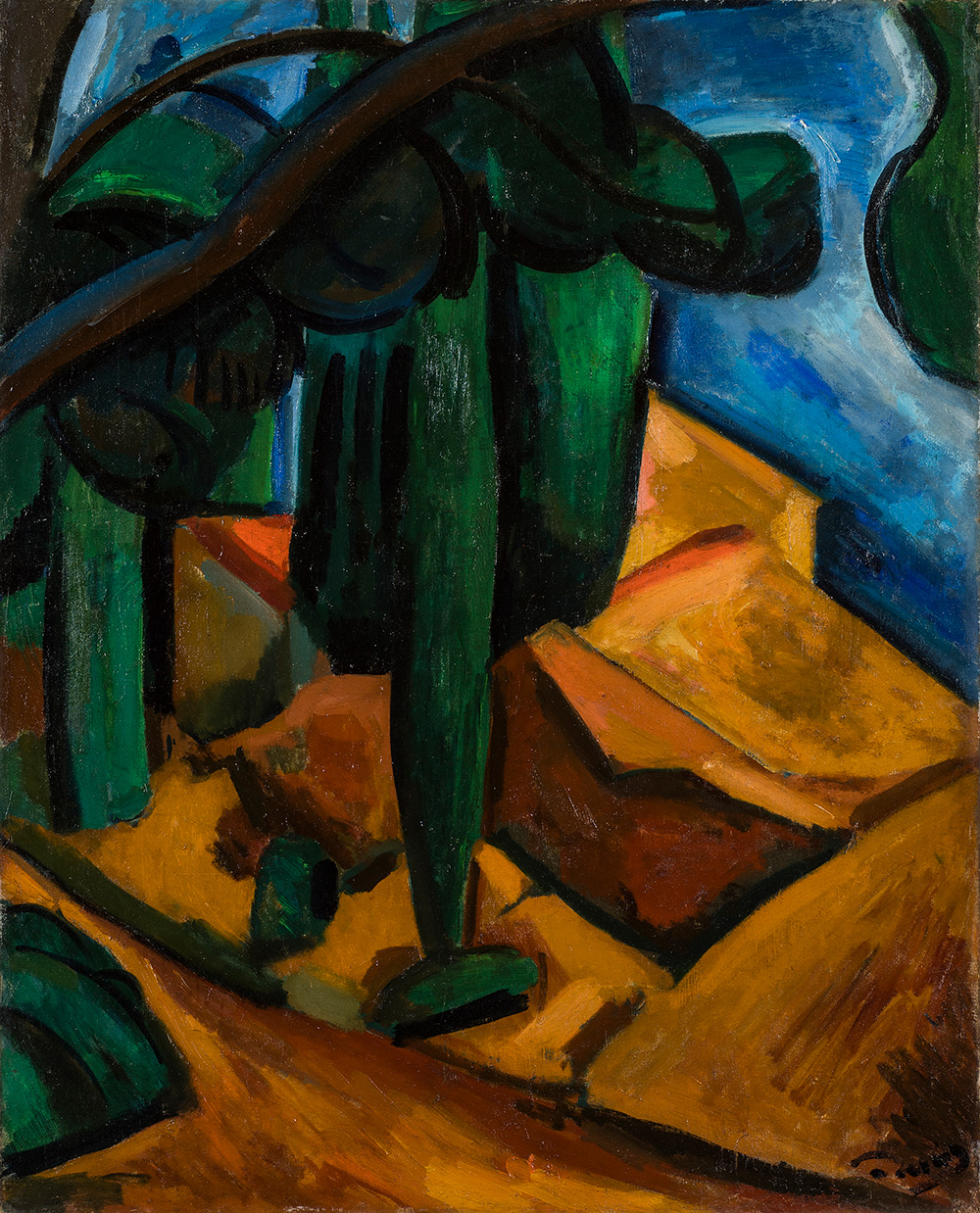 安德烈．德蘭(Andre Derain) 《馬堤古斯風景》<br>1908年  油彩・畫布<br>100.0×81.0cm