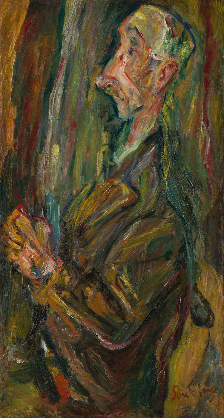 柴姆．蘇丁(Chaïm Soutine)《祈禱的男人》<br>1921年左右  油彩・畫布<br>94.0×51.0cm 