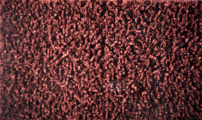 桂Yuki《作品》<br>1978年 (昭和53年)  軟木・板<br>160.0×260.0cm