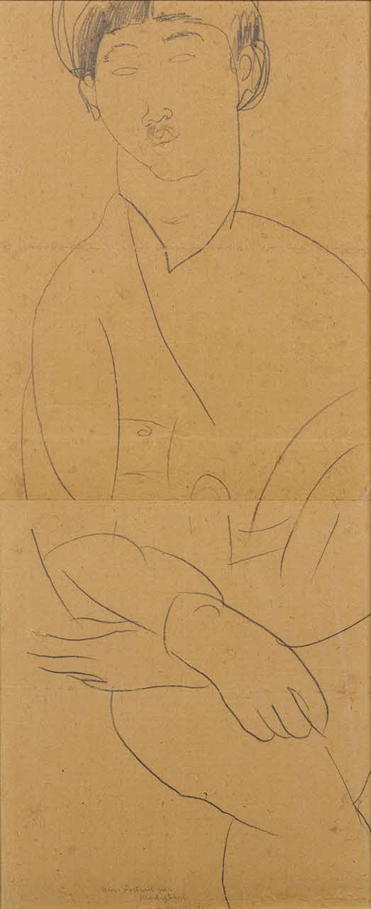 コレクション・ストーリーズ　エコール・ド・パリ<br>アメデオ・モディリアーニ《フジタの肖像》1919年