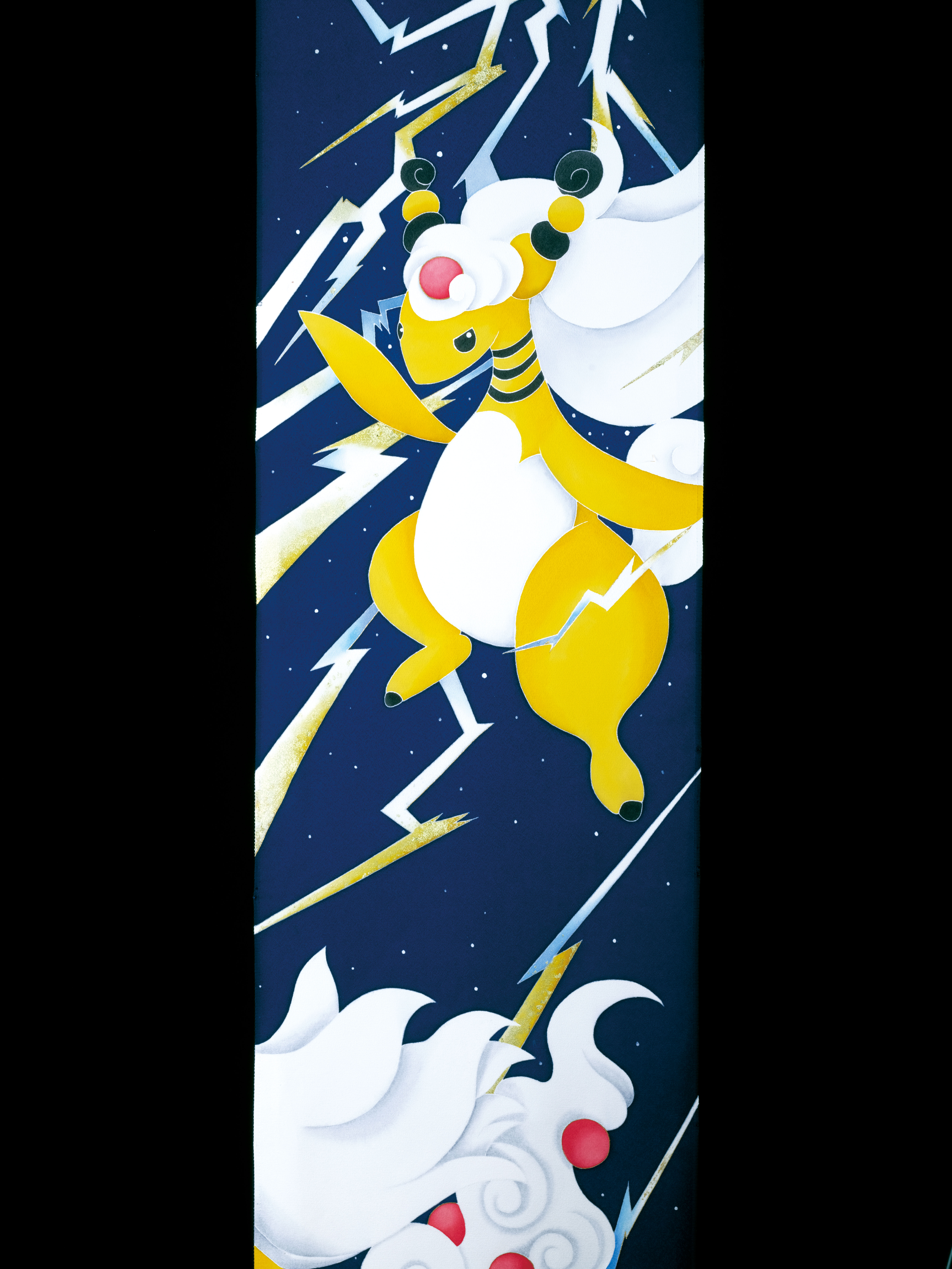 Saori Mizuhashi, Sash, "Flash", Yuzen Dyeing, 2022, Private collection, Photo by Saiki Taku