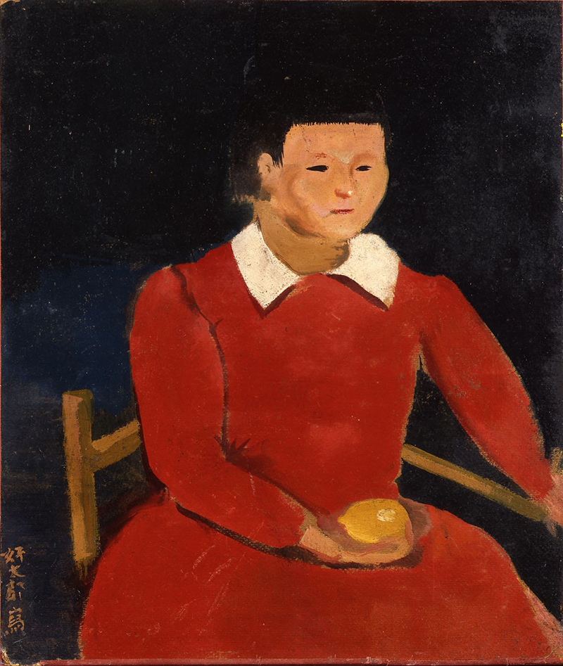 Oil on cardboard, 1923<br>527×453mm<br>The 1st Shunyo Art Exhibition