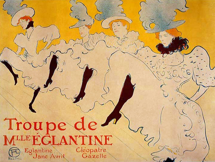 亨利・德・土魯斯-羅特列克(Henri de Toulouse-Lautrec)<br>《野薔薇小姐舞團》 1896年